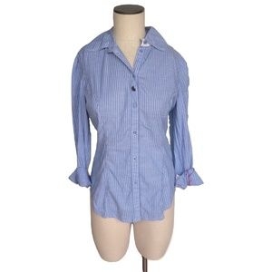 NWT Size M & L Made Loving Blue Stripe Button Down